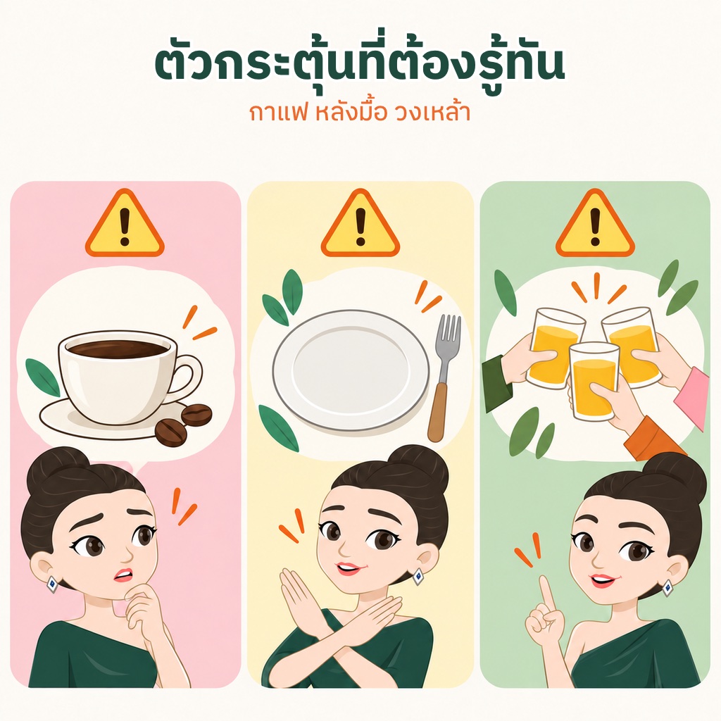 ตัวกระตุ้นอาการอยากบุหรี่ 3 อย่าง กาแฟ หลังมื้ออาหาร และวงดื่มสังสรรค์
