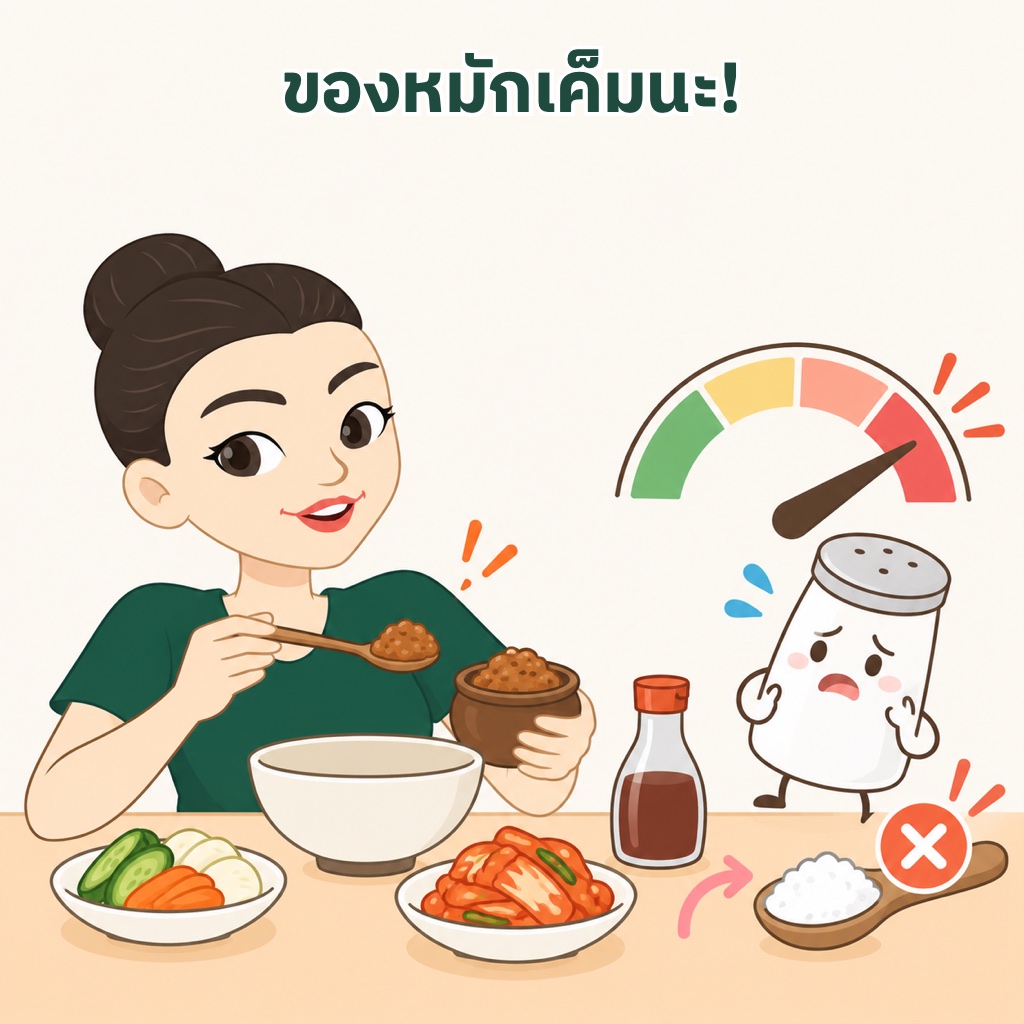 อาหารหมักแบบไทยส่วนใหญ่เค็ม ควรกินเกลือไม่เกิน 5 กรัมต่อวัน กินเป็นเครื่องเคียง ลดน้ำปลาในจาน และล้างผักดองก่อนปรุง