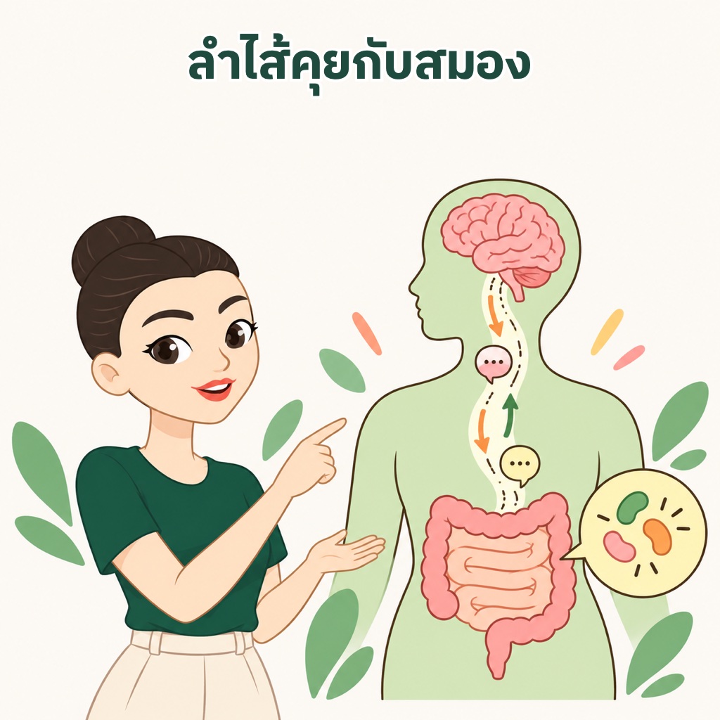 Gut-Brain Axis ลำไส้กับสมองคุยกันผ่านเส้นประสาทเวกัส ลำไส้ได้ฉายาสมองที่สอง และเซโรโทนินราว 90% สร้างที่ลำไส้