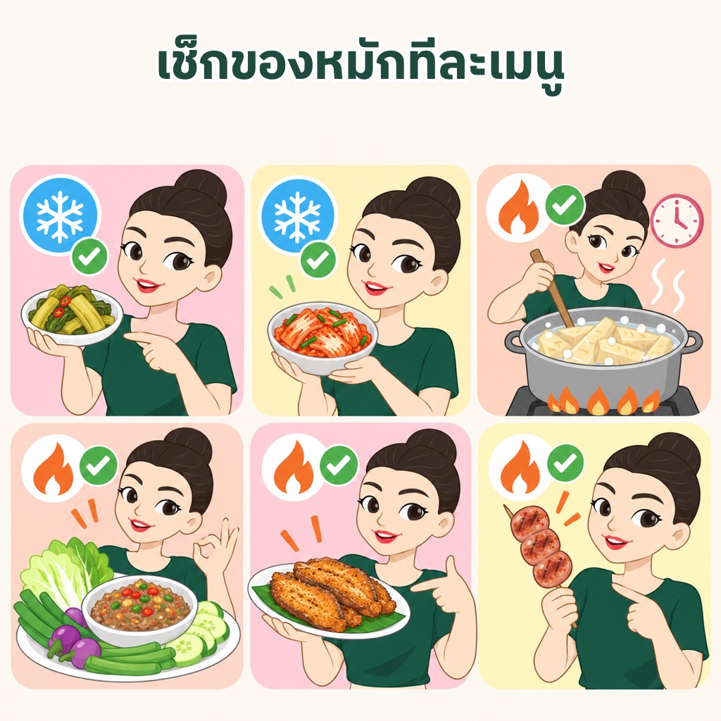 เช็กอาหารหมักแบบไทยทีละเมนู ผักดองกินเป็นเครื่องเคียง กิมจิแช่เย็น หน่อไม้ดองต้มเดือด 15 นาที ปลาร้าต้มสุก ปลาส้มทอดสุก แหนมย่างสุก