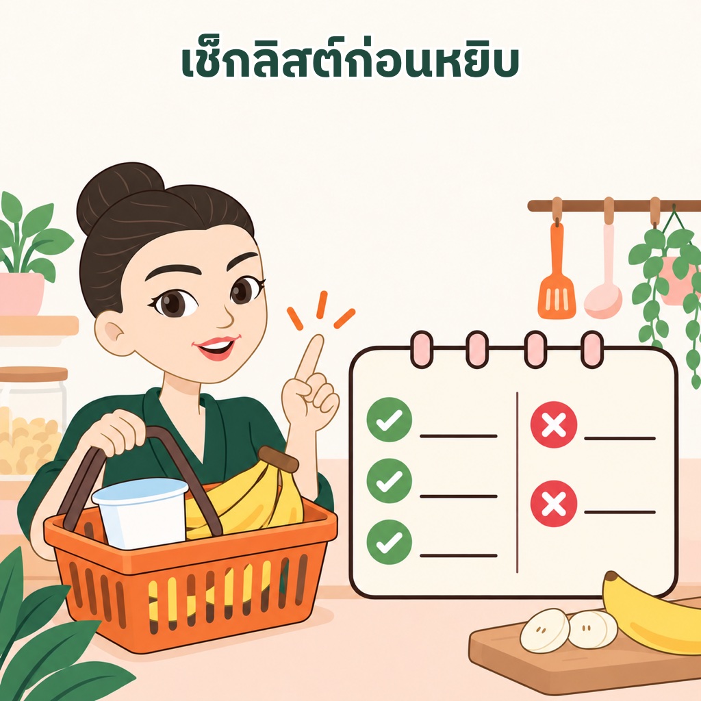 เช็กลิสต์เลือกโยเกิร์ต ควรเลือกแบบมีจุลินทรีย์มีชีวิต รสธรรมชาติ แช่เย็นตลอด ควรระวังแบบหวานจัดหรือเก็บนอกตู้เย็น